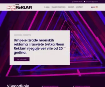 Neonreklam.hr(Izrada i montaža neonskih i svjetlećih reklama) Screenshot