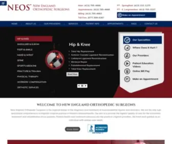 Neortho.com(New England Orthopedic Surgeons Springfield) Screenshot