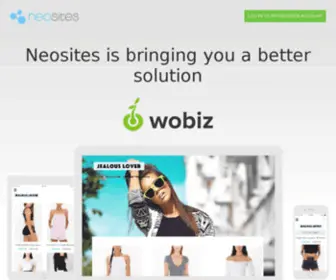 Neosites.com(Create a free website and online store) Screenshot