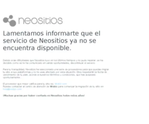 Neositios.com(Crear sitio web gratis con Neositios) Screenshot