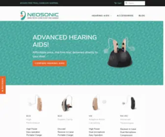 Neosonic.com(Affordable Hearing Aids Online) Screenshot