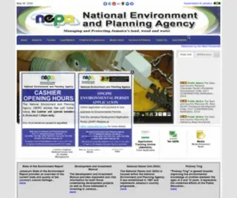 Nepa.gov.jm(National Environment & Planning Agency) Screenshot