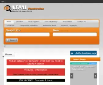 Nepalconstructions.com Screenshot