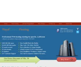 NepalDomainhosting.com(Web Hosting in Nepal) Screenshot