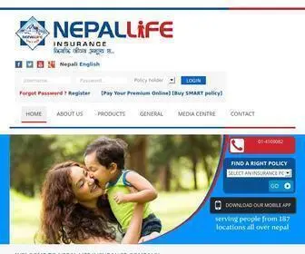 Nepallife.com.np(Nepal Life Insurance) Screenshot