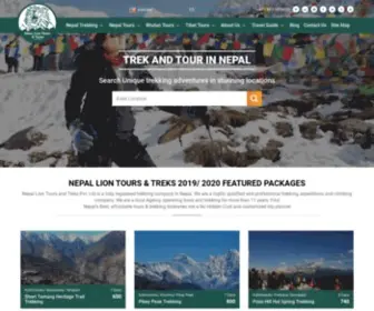 Nepalliontrekking.com(Tours and Trekking company in Nepal) Screenshot