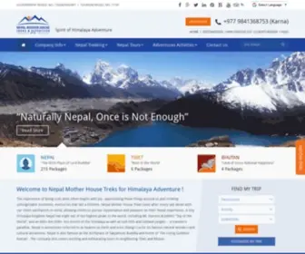 Nepalmotherhousetreks.com(Trekking to Nepal one of the Best Trip in Nepal) Screenshot