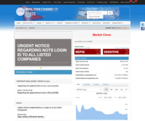 Nepalstock.com(Nepal Stock Exchange) Screenshot
