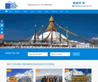 Nepaluniquetreks.com(Trekking in Nepal) Screenshot