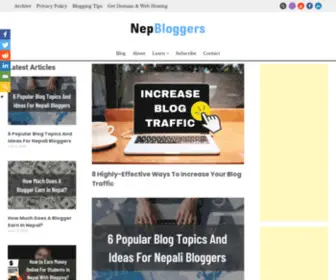 Nepbloggers.com(Inspiring & Educating the Bloggers of Nepal) Screenshot