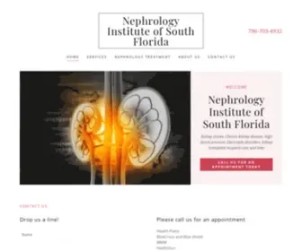 Nephrologyinstituteofsf.com(Nephrology Institute of South Florida) Screenshot