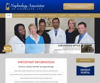 Nephrologyoftidewater.com(Nephrology Associates of Tidewater) Screenshot