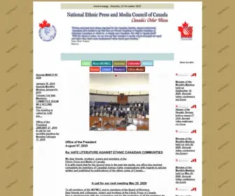 Nepmcc.ca(National Ethnic Press and Media Council of Canada) Screenshot