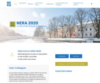 Nera2020.fi(Rethinking the futures of educationin the Nordic countries) Screenshot