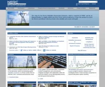 Nerc.com(The North American Electric Reliability Corporation’s (NERC)) Screenshot
