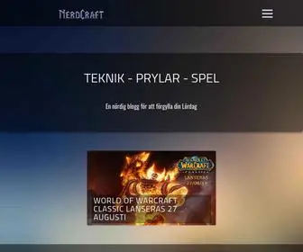 Nerdcraft.se(Datorspel, Prylar och Teknik) Screenshot