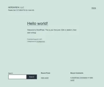 Nerdkrew.com(Just another WordPress site) Screenshot