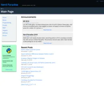 Nerdparadise.com(Main Page) Screenshot