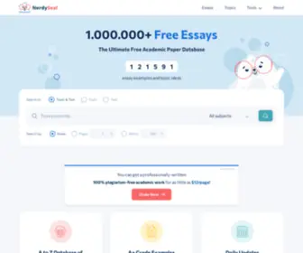 Nerdyseal.com(Useful Free Essay Examples Database) Screenshot