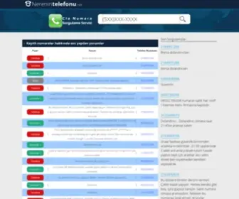 Nerenintelefonu.com(Numara sorgulama) Screenshot