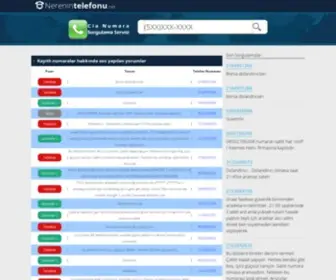Nerenintelefonu.com(Nerenin Telefonu sorgulama) Screenshot