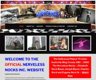 Nervelessnocks.com(The Nerveless Nocks specialize in producing Large scale indoor and outdoor Legendary Spectaculars for over 173 years and nine generations) Screenshot