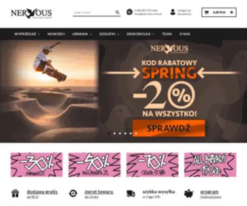 Nervous.com.pl(Skateshop Online) Screenshot