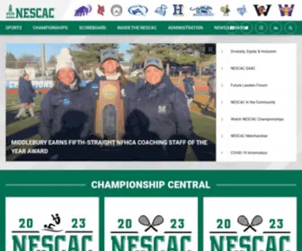 Nescac.com(New England Small College Athletic Conference) Screenshot