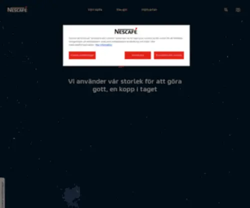 Nescafe.se(Nescafé® officiell webbplats) Screenshot