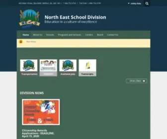 Nesd.ca(North East School Division) Screenshot