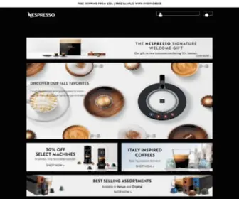 Nespresso.nl(De kunst van Espresso) Screenshot