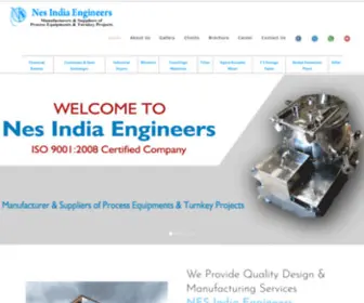 Nesprocessequipment.com(NES India Engineers) Screenshot