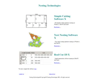 Nesting-Technologies.com(Software for linear (1D) and rectangular (2D)) Screenshot