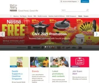 Nestle.com.sg(Nestlé) Screenshot