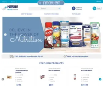 Nestlenutritionstore.com(Nestlé Health Science) Screenshot