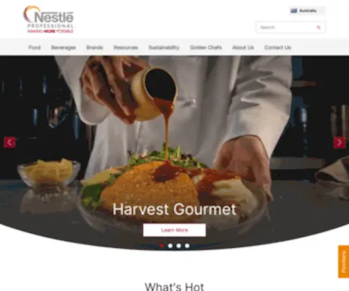 Nestleprofessional.com.au(Nestlé professional) Screenshot