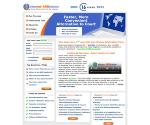 Net-ARB.com(Online arbitration firm for internet arbitration & dispute resolution) Screenshot