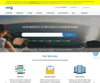 Net4Domains.com(Domain Name Registration Services Provider in India) Screenshot