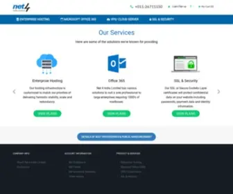 Net4India.com(Net4 is India's leading Network and Application Services Provider operating seven (7)) Screenshot