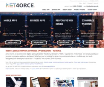 Net4Orce.co.uk(Net4orce is a web design company based in Newbury Berkshire) Screenshot