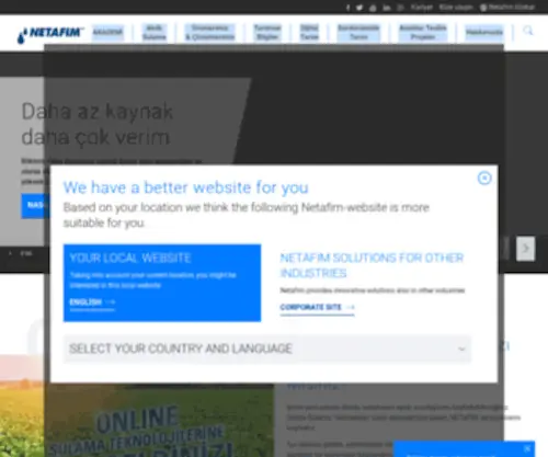 Netafim.com.tr(Damla sulama) Screenshot