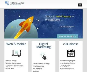 Netallianz.com(Web, E-commerce, Hotel Booking Engine, Loyalty System, Digital Marketing, E-Business Solutions) Screenshot