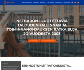 Netbaron.fi(Hoida yrityksesi taloushallinto ja toiminnanohjaus tehokkaasti yhdellä järjestelmällä. NetBaron®) Screenshot