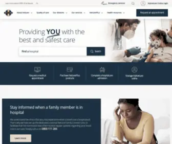 Netcare.co.za(The Leading Private Healthcare Provider in S.A) Screenshot