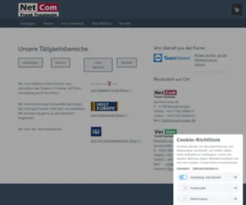 Netcom-Center.de(Unsere Tätigkeitsbereiche) Screenshot