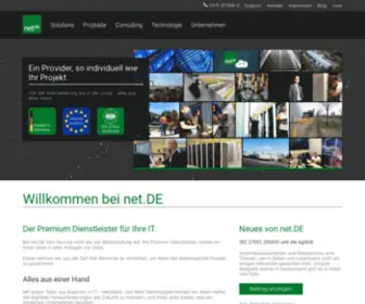 Net.de(Die AG ist Ihr professioneller Internetprovider aus Hannover. Zum Leistungsportfolio gehören) Screenshot