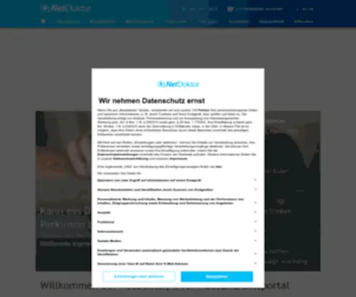 Netdoktor.de(Ihr Gesundheitsportal im Internet) Screenshot
