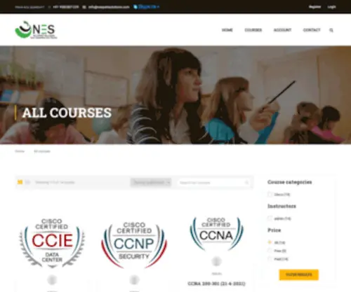 Netexpertsolutions.com(E-Learning site for Online Courses) Screenshot