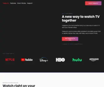 Netflixparty.com(Teleparty (formerly Netflix Party)) Screenshot