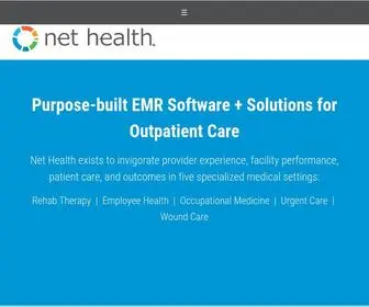 Nethealth.com(Specialized Healthcare EHR Software and Services) Screenshot